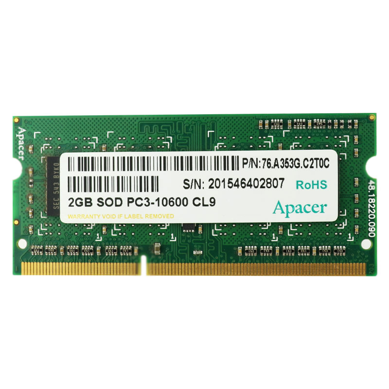 رم لپ تاپ Apacer PC3-10600 DDR3 2GB 1333MHz CL9