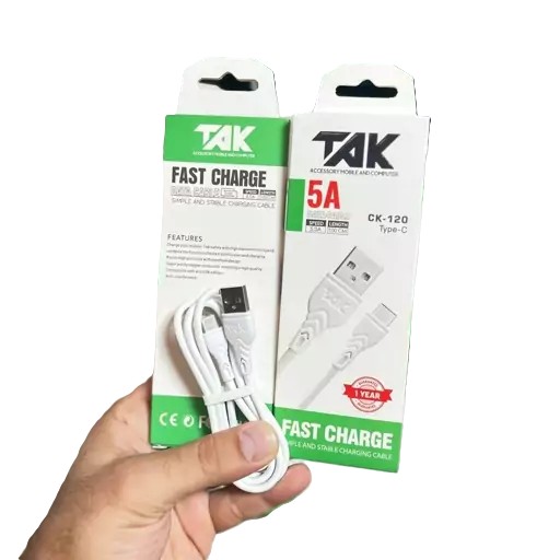 کابل فست شارژ تایپ c پنج 5 آمپر تک