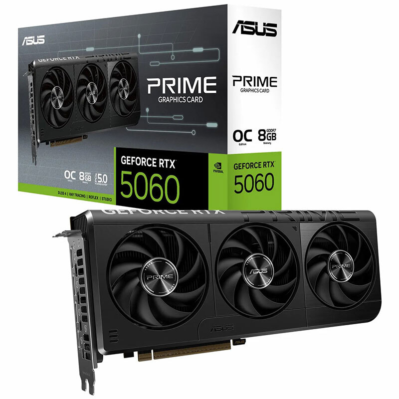 کارت گرافیک ASUS Prime GeForce RTX 5060 OC Edition 8GB GDDR7 128Bit