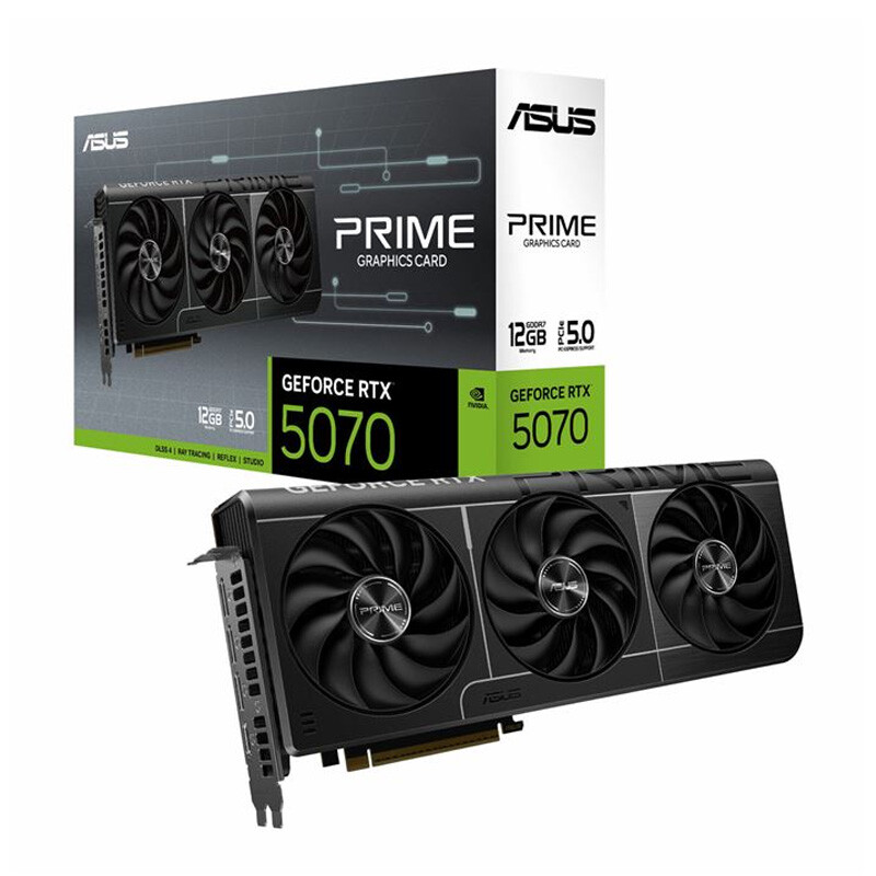 کارت گرافیک ASUS PRIME GeForce RTX 5070 OC Edition 12GB GDDR7 192Bit