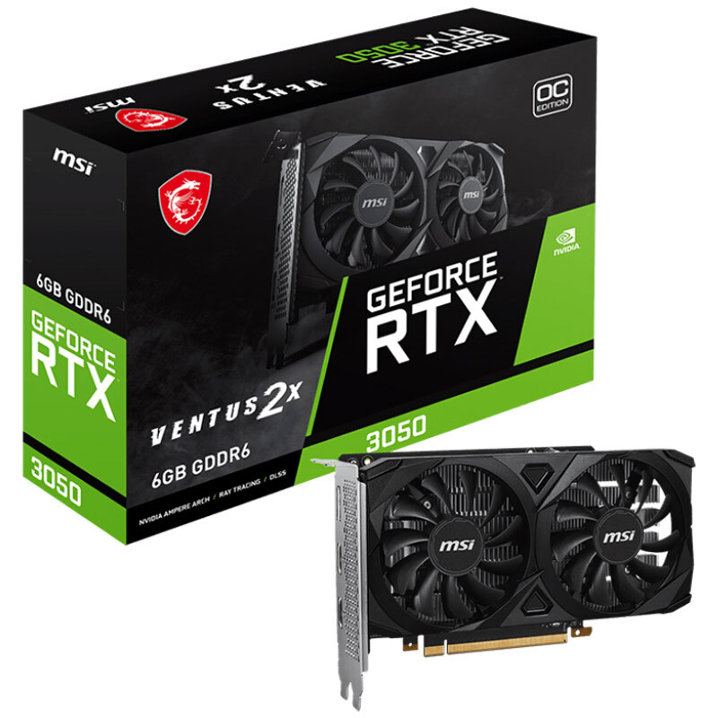کارت گرافیک MSI GeForce RTX 3050 VENTUS 2X OC 6GB GDDR6 96Bit