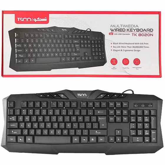 کیبورد تسکو مدل TK 8020N، سوییچ ممبران، Full-Size